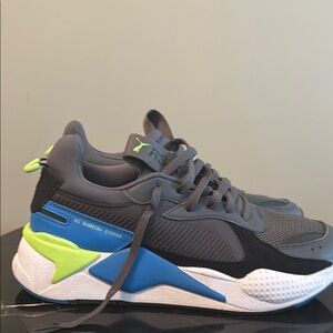 Puma RS-X3 Sneakers - Gray, Blue, Neon
